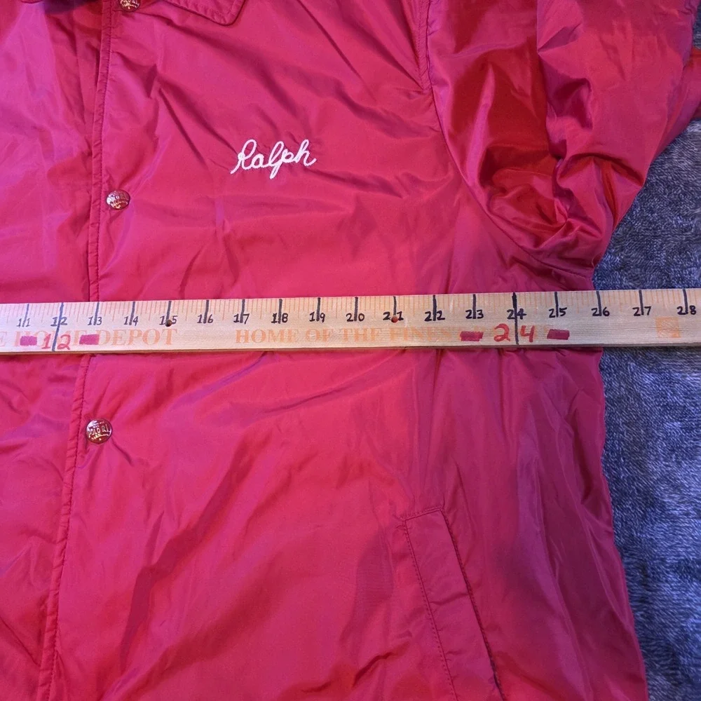 Polo Ralph Lauren New York State Champs Coach Jacket Mens L Tall Red P Wing 67